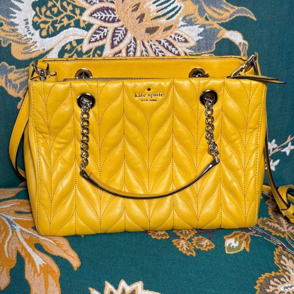 Kate ♠️ Spade New York Meena Briar‎ Lane Crossbody Bag Yellow Preppy Classic